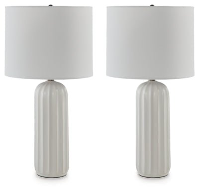 Clarkland Table Lamp (Set of 2) - White Table Lamp modern furniture Contempo Furniture