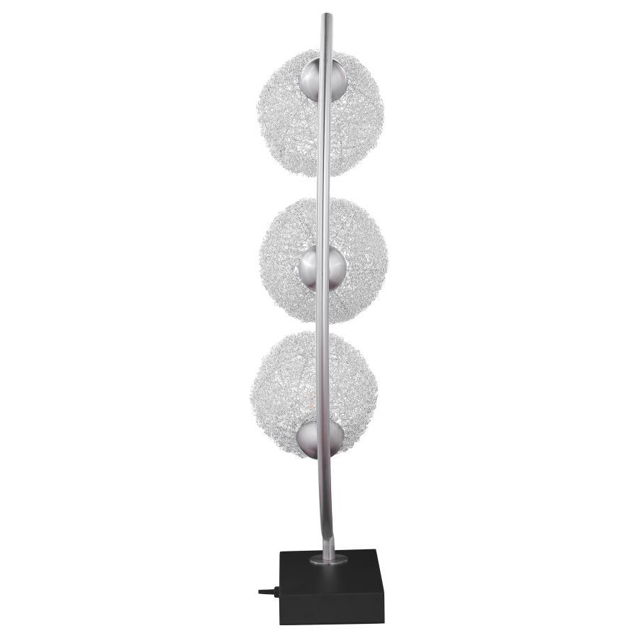 Claudia - Woven Spherical Metal Table Lamp - Black Table Lamps modern furniture Contempo Furniture