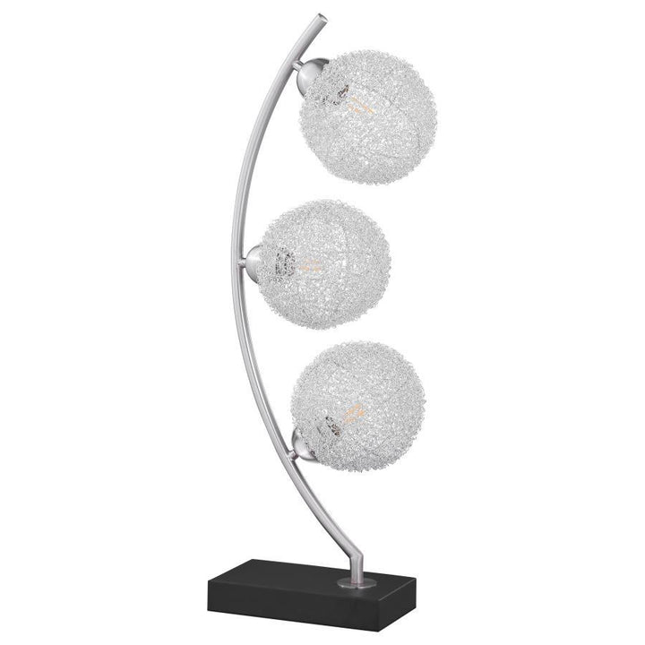 Claudia - Woven Spherical Metal Table Lamp - Black Table Lamps modern furniture Contempo Furniture