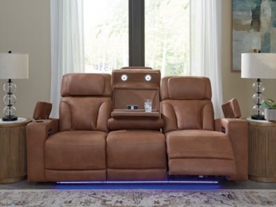 Clean - Slate Power Reclining Sofa - Dark Brown Power Reclining Sofa modern furniture Contempo Furniture