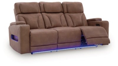 Clean - Slate Power Reclining Sofa - Dark Brown Power Reclining Sofa modern furniture Contempo Furniture