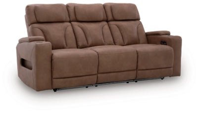 Clean - Slate Power Reclining Sofa - Dark Brown Power Reclining Sofa modern furniture Contempo Furniture