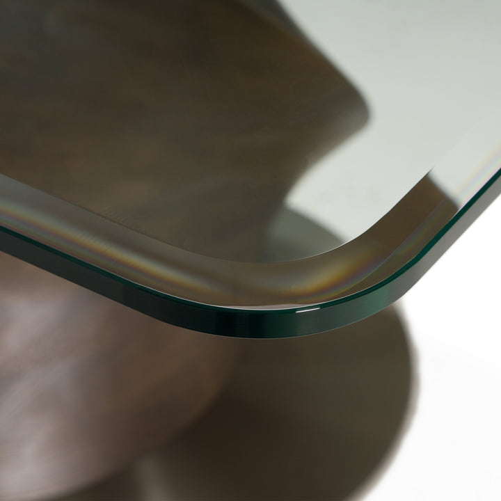 Cleveland  Contemporary Glass and Grey Ash Dining Table