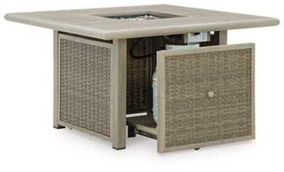 Cliff Trails Fire Pit Table - Beige Fire Pits modern furniture Contempo Furniture
