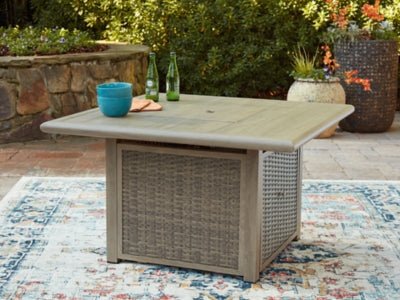 Cliff Trails Fire Pit Table - Beige Fire Pits modern furniture Contempo Furniture