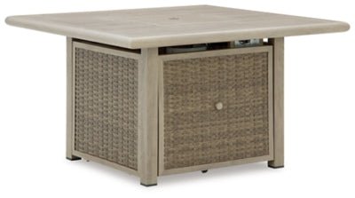 Cliff Trails Fire Pit Table - Beige Fire Pits modern furniture Contempo Furniture