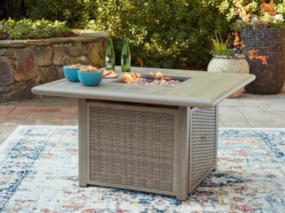 Cliff Trails Fire Pit Table - Beige Fire Pits modern furniture Contempo Furniture