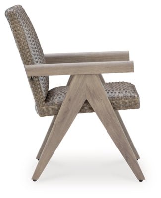 Cliff Trails Outdoor Arm Chair (Set of 2) - Beige Chair Set modern furniture Contempo Furniture