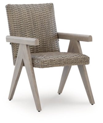 Cliff Trails Outdoor Arm Chair (Set of 2) - Beige Chair Set modern furniture Contempo Furniture