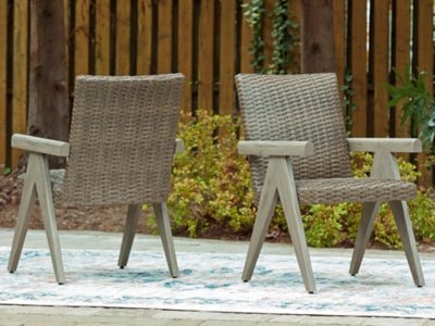 Cliff Trails Outdoor Arm Chair (Set of 2) - Beige Chair Set modern furniture Contempo Furniture