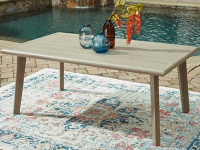 Cliff Trails Outdoor Dining Table - Beige Dining Table modern furniture Contempo Furniture
