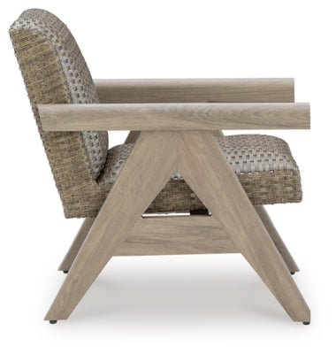 Cliff Trails Outdoor Rocking Lounge Chair - Beige Rocker Chair modern furniture Contempo Furniture