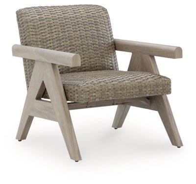 Cliff Trails Outdoor Rocking Lounge Chair - Beige | Ashley Furniture
