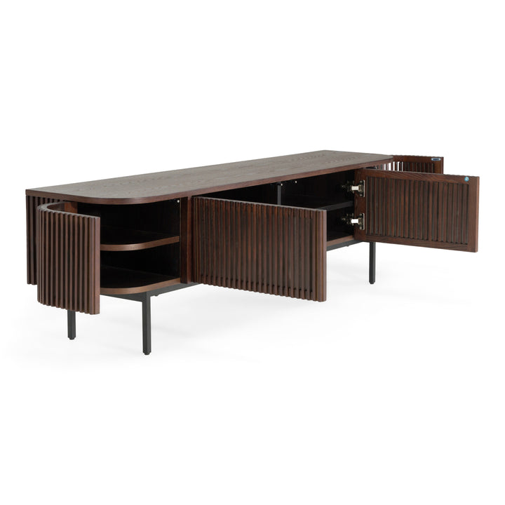 Clifton - Modern Smoked Ash Tall TV Stand