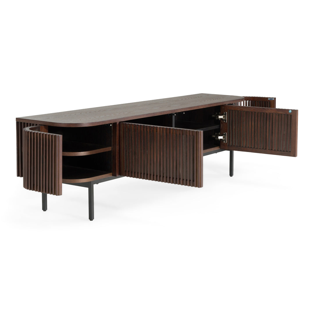 Clifton - Modern Smoked Ash Tall TV Stand