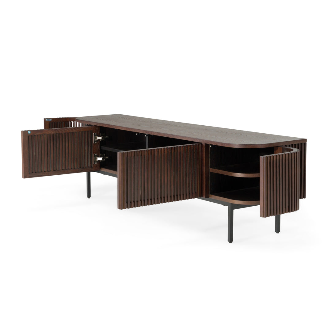 Clifton - Modern Smoked Ash Tall TV Stand