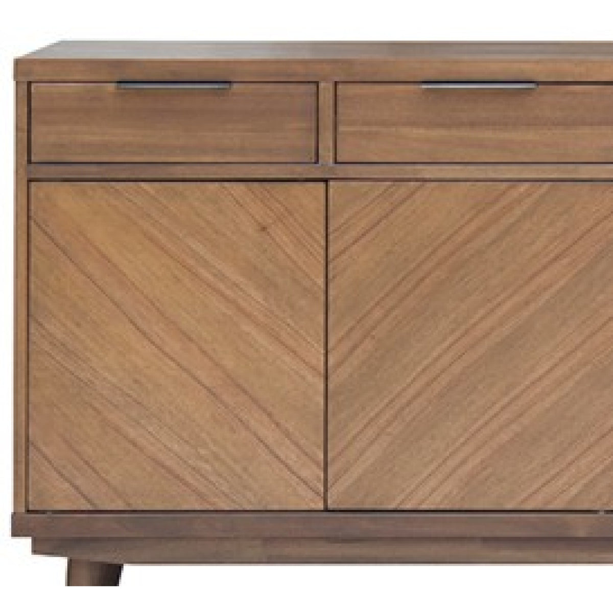 Piero Chevron Buffet 4 Drawers + 4 Doors - Monterey Brown - view 2