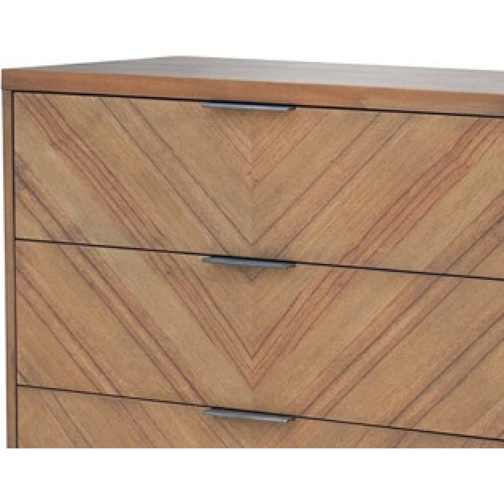 Piero Chevron Chest 3 Drawers - Monterey Brown - view 2