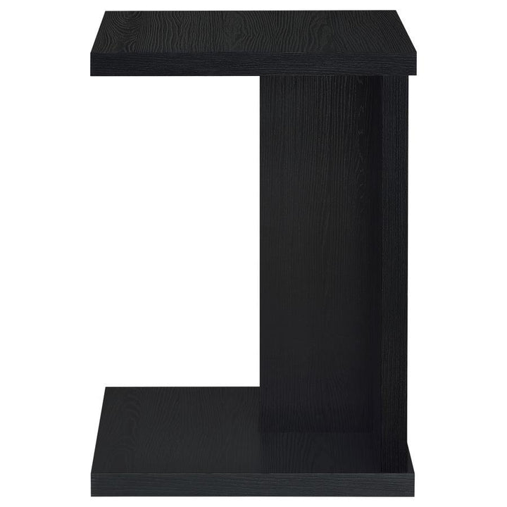 Clower - Engineered Wood C - Shaped Sofa Side Table - Black Side Table modern furniture Contempo Furniture