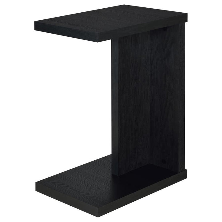 Clower - Engineered Wood C - Shaped Sofa Side Table - Black Side Table modern furniture Contempo Furniture