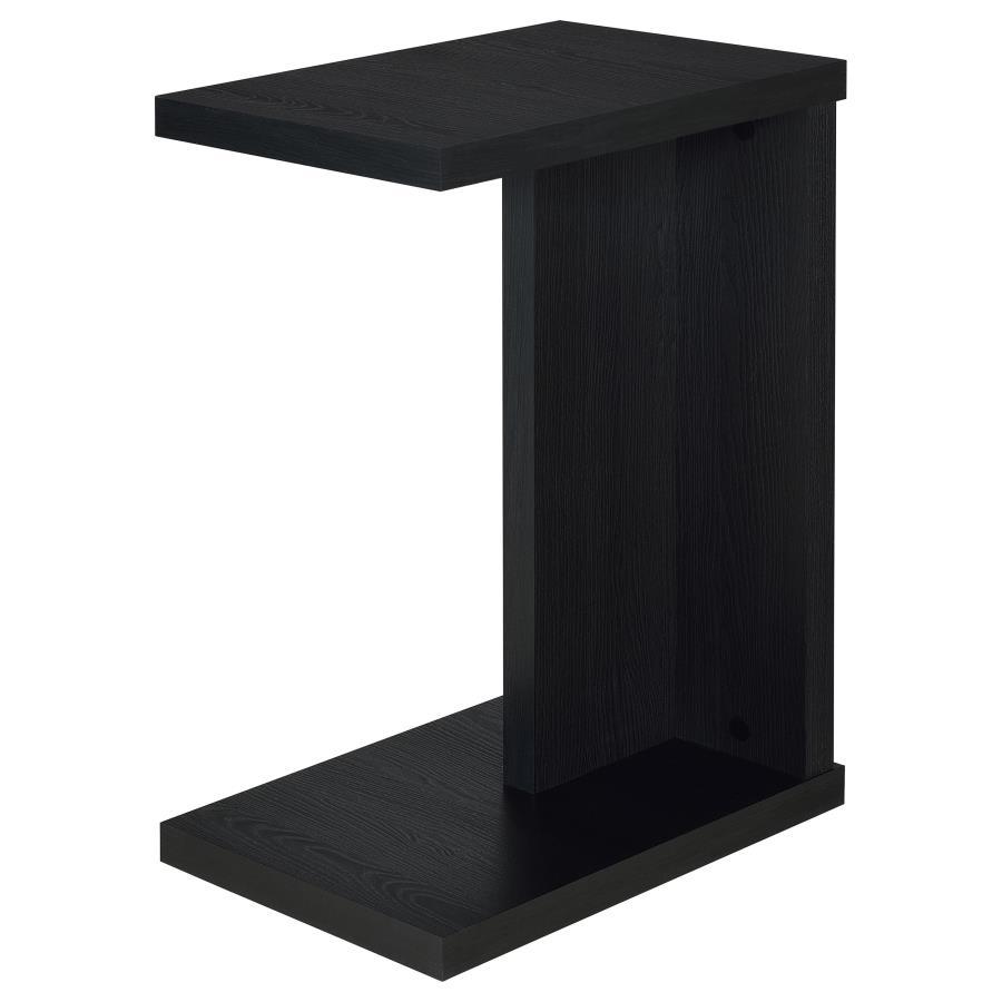 Clower - Engineered Wood C - Shaped Sofa Side Table - Black Side Table modern furniture Contempo Furniture