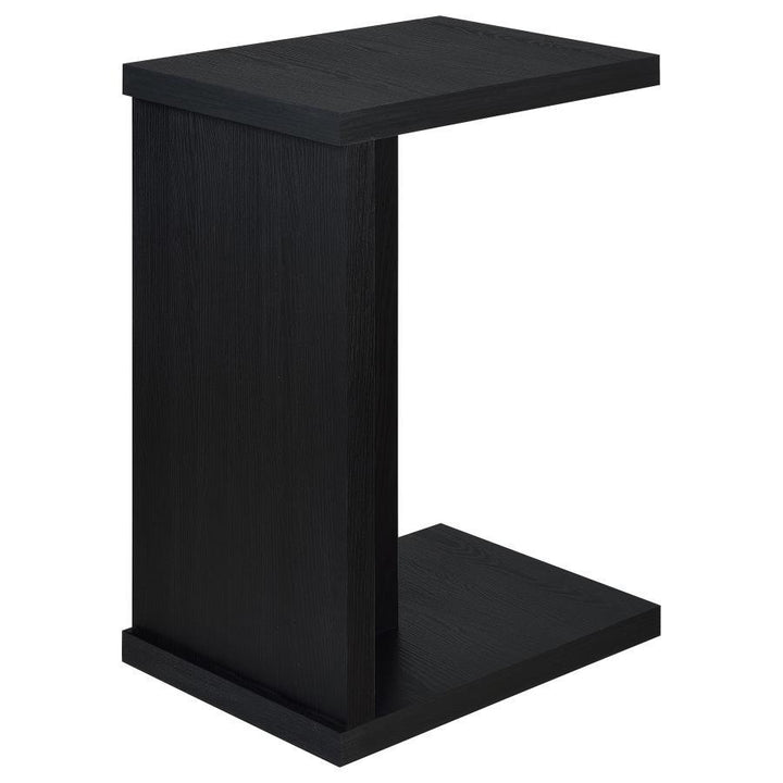 Clower - Engineered Wood C - Shaped Sofa Side Table - Black Side Table modern furniture Contempo Furniture