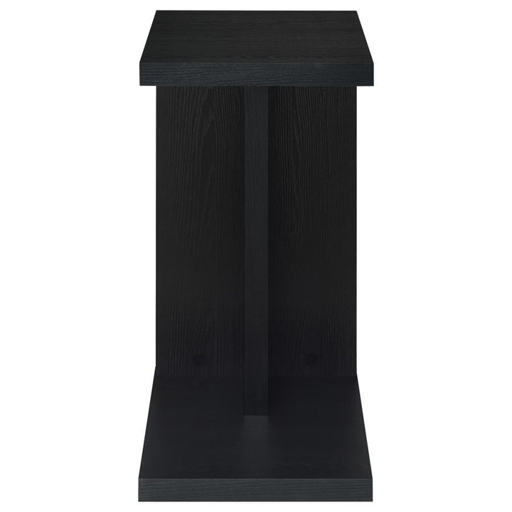 Clower - Engineered Wood C - Shaped Sofa Side Table - Black Side Table modern furniture Contempo Furniture