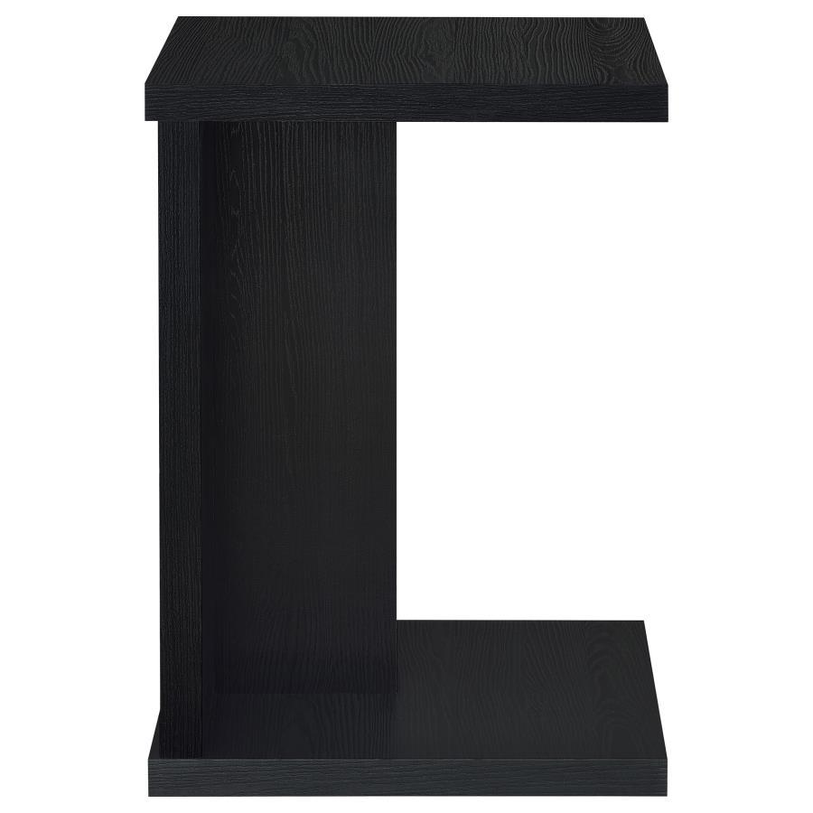 Clower - Engineered Wood C - Shaped Sofa Side Table - Black Side Table modern furniture Contempo Furniture