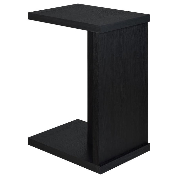 Clower - Engineered Wood C - Shaped Sofa Side Table - Black Side Table modern furniture Contempo Furniture