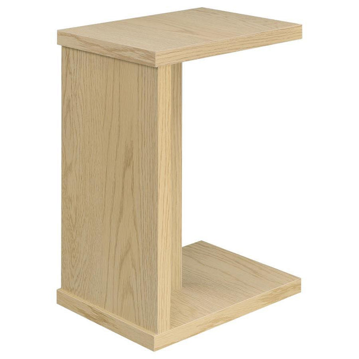 Clower - Engineered Wood C - Shaped Sofa Side Table - Light Oak Side Table modern furniture Contempo Furniture
