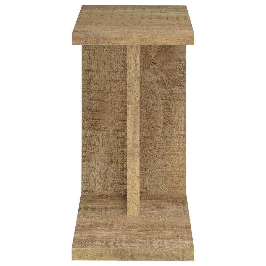 Clower - Engineered Wood C - Shaped Sofa Side Table - Mango Side Table modern furniture Contempo Furniture