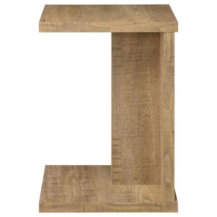 Clower - Engineered Wood C - Shaped Sofa Side Table - Mango Side Table modern furniture Contempo Furniture