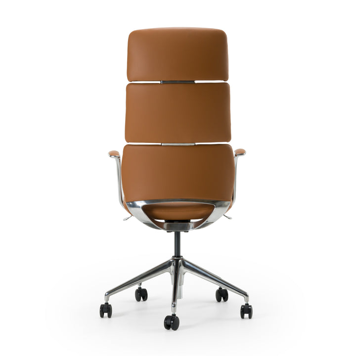 Clyne  Modern Camel Vegan Leather Executive Office Chair