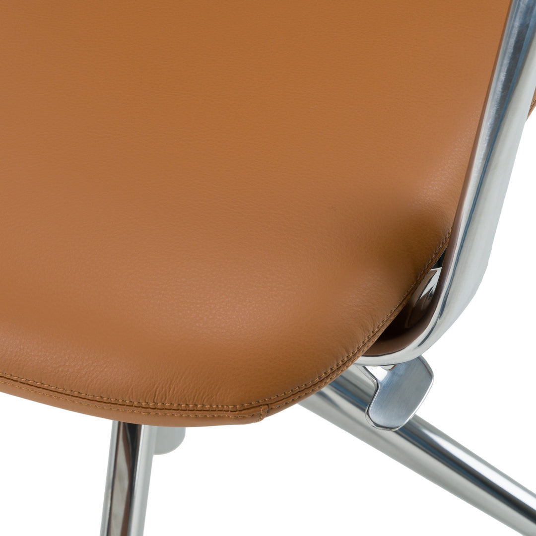 Clyne  Modern Camel Vegan Leather Executive Office Chair