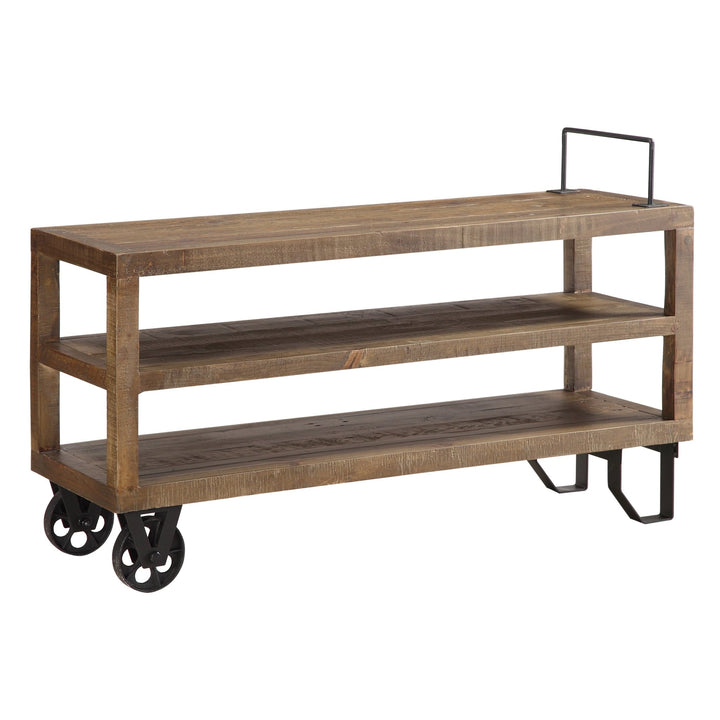 Coalburn Reclaimed Wood Media Console in Russett Brown TV Consoles modern furniture Contempo Furniture