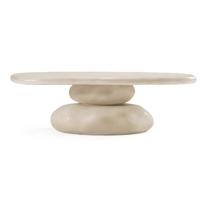 Coates - Modern Beige Concrete Coffee Table