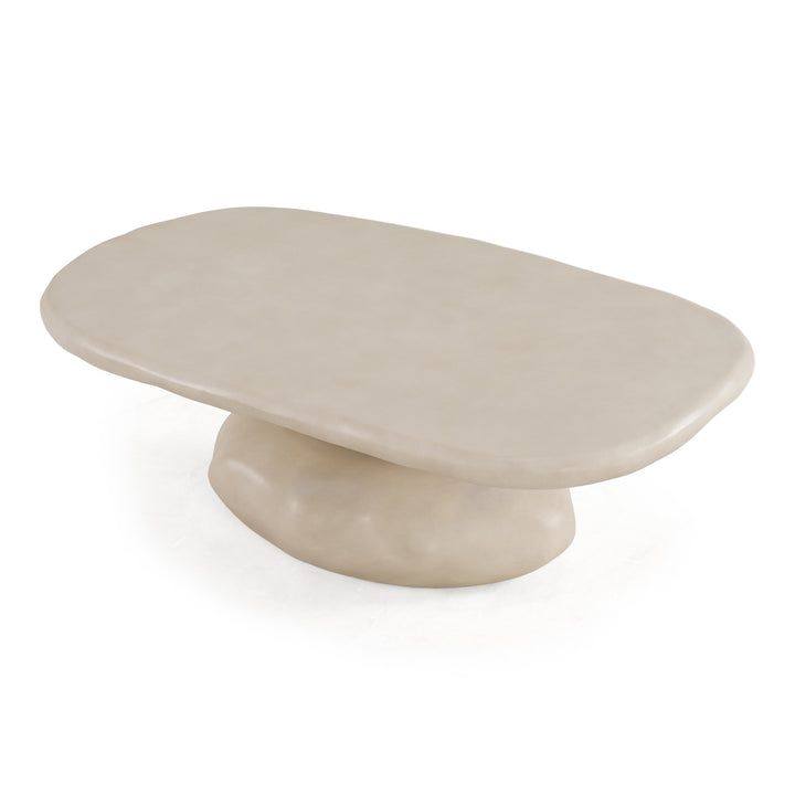 Coates - Modern Beige Concrete Coffee Table
