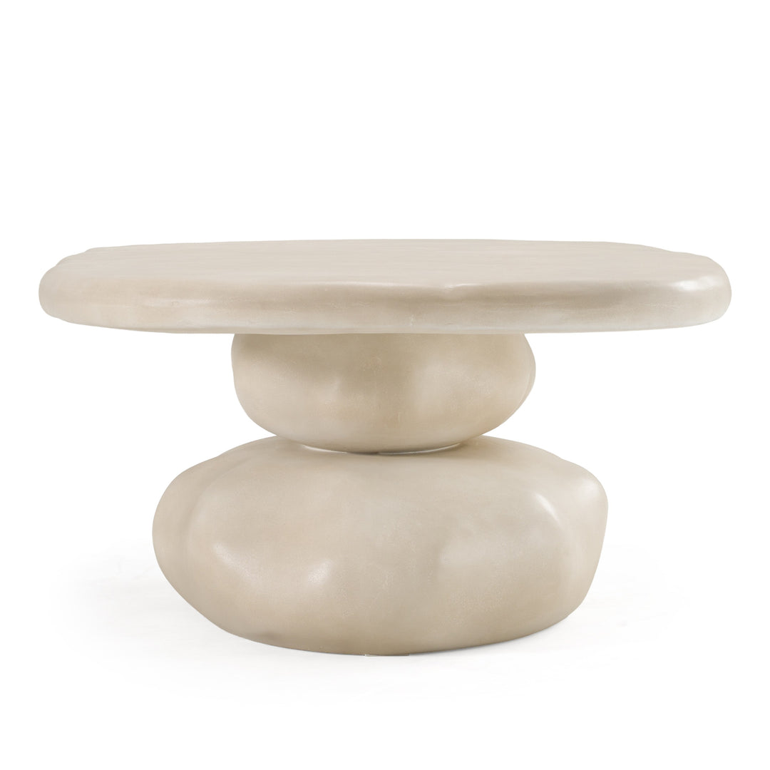 Coates  Modern Beige Concrete Coffee Table