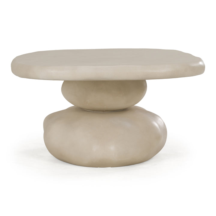 Coates - Modern Beige Concrete Coffee Table