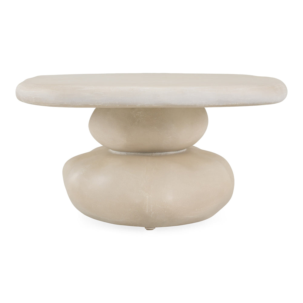 Coates - Modern Beige Fiberform Coffee Table - View 3