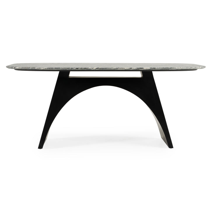 Colbert - Modern Black &amp; White Marble Dining Table