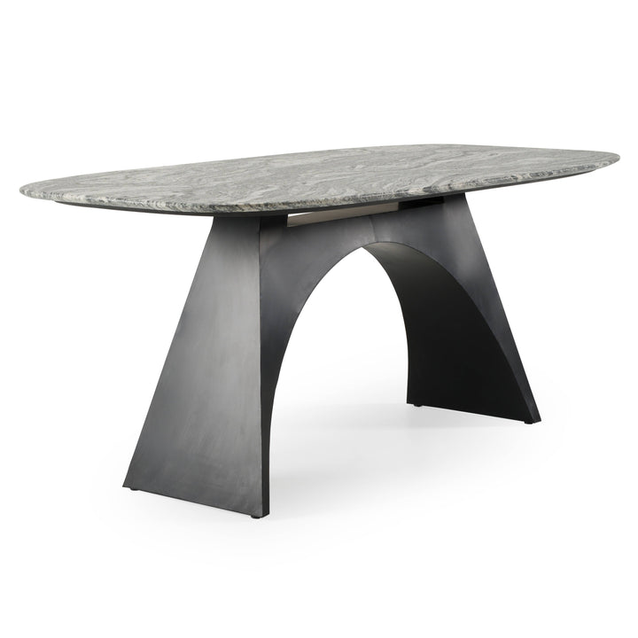 Colbert - Modern Black &amp; White Marble Dining Table