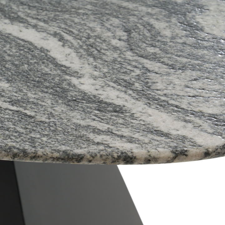 Colbert - Modern Black &amp; White Marble Dining Table