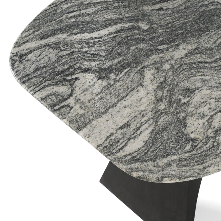 Colbert - Modern Black &amp; White Marble Dining Table