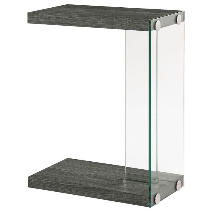 Colby - Engineered Wood C - Shaped Side Table - Weathered Gray Side Table modern furniture Contempo Furniture