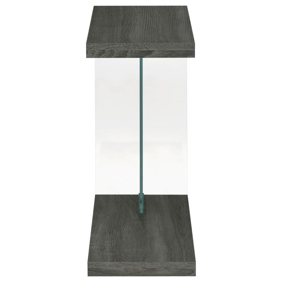 Colby - Engineered Wood C - Shaped Side Table - Weathered Gray Side Table modern furniture Contempo Furniture