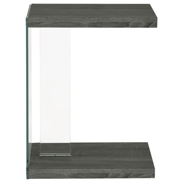 Colby - Engineered Wood C - Shaped Side Table - Weathered Gray Side Table modern furniture Contempo Furniture