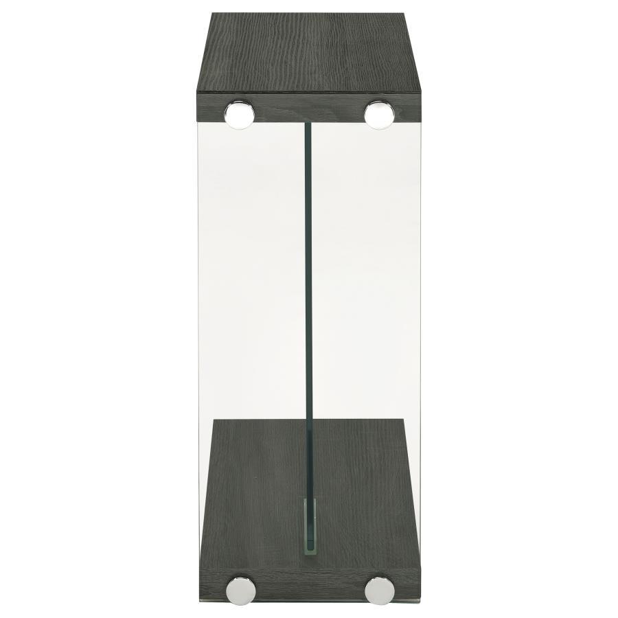 Colby - Engineered Wood C - Shaped Side Table - Weathered Gray Side Table modern furniture Contempo Furniture