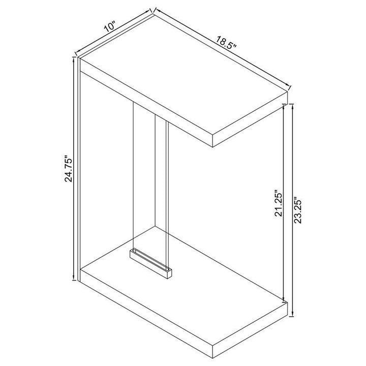 Colby - Engineered Wood C - Shaped Side Table - Weathered Gray Side Table modern furniture Contempo Furniture