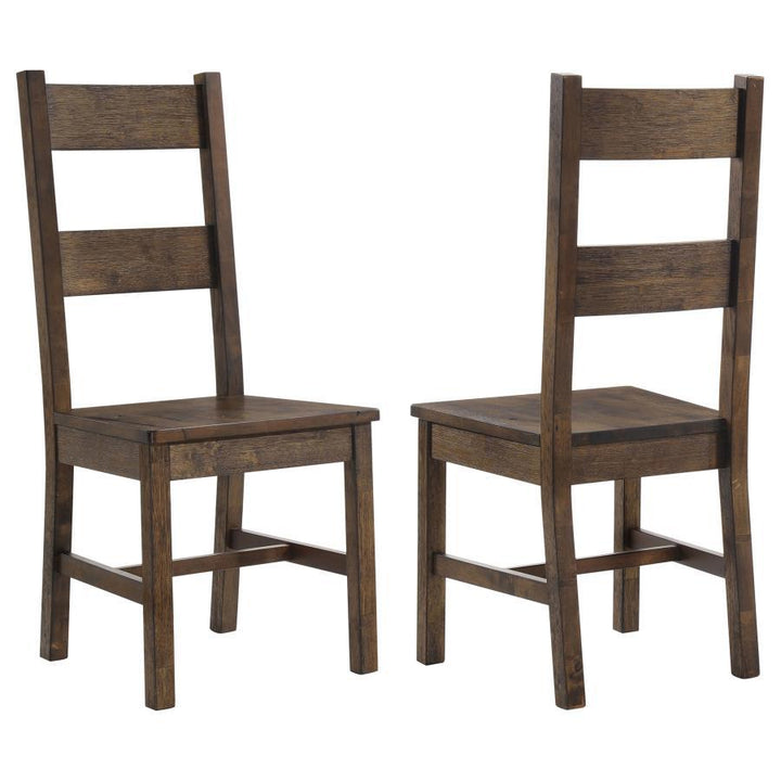 Coleman - Dining Side Chair (Set of 2) - Rustic Golden Brown Chair Set modern furniture Contempo Furniture
